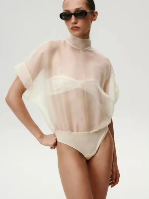 Undress Code body damskie jedwabne Pirouette Bodysuit Classic beżowy