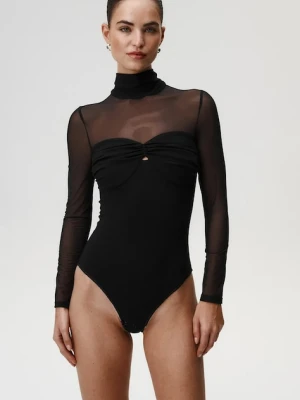 Undress Code body damskie kolor czarny z półgolfem 1012