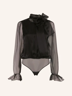 Undress Code Body Ze Stringami Pure Elegance Z Kokardą I Falbankami schwarz CZARNY