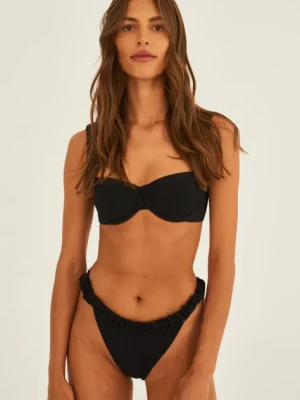 Undress Code figi kąpielowe Girlish Charm Bikini Bottom Plain kolor czarny 786