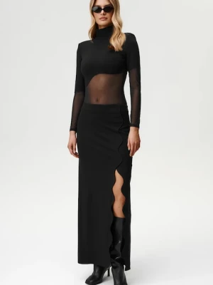 Undress Code spódnica kolor czarny maxi prosta 1059
