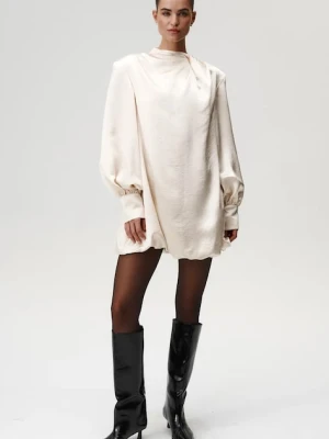 Undress Code sukienka kolor beżowy mini oversize 1040