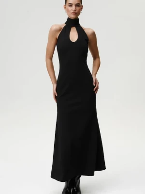 Undress Code sukienka kolor czarny maxi rozkloszowana 1064