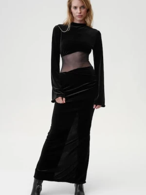 Undress Code sukienka Miss Me Dress kolor czarny maxi dopasowana 736