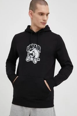 Unfair Athletics bluza bawełniana męska kolor czarny z kapturem z aplikacją