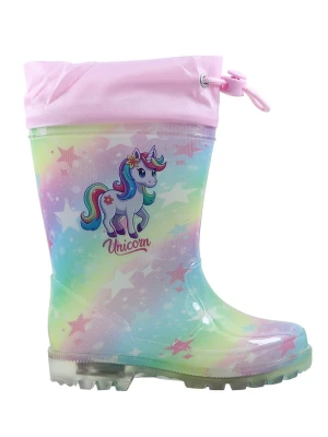 Unicorn Kalosze w kolorze jasnoróżowym ze wzorem rozmiar: 29