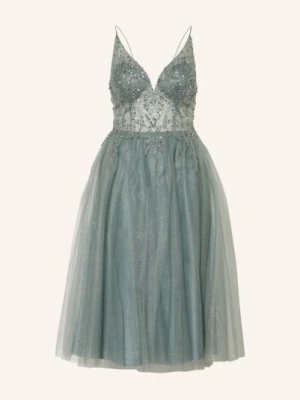Unique Sukienka Koktajlowa Z Cekinami I Perełkami Ozdobnymi gruen