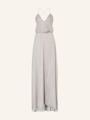 Unique Sukienka Wieczorowa Z Błyszczącą Przędzą grau