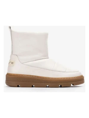 Unisa Skórzane botki "Fossa" w kolorze białym rozmiar: 36