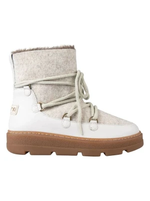 Unisa Skórzane botki "Frosty" w kolorze białym rozmiar: 40