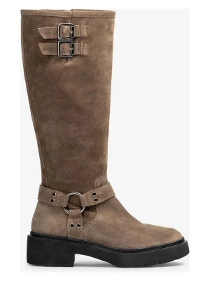 Unisa Skórzane kozaki w kolorze brązowym rozmiar: 40