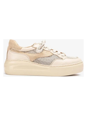 Unisa Skórzane sneakersy w kolorze beżowym rozmiar: 37