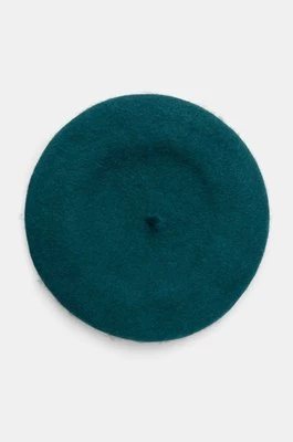 United Colors of Benetton beret wełniany kolor zielony wełniany 6HPKD41HF