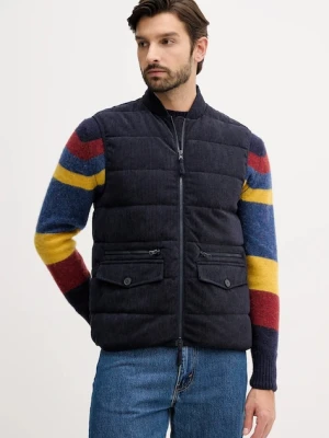 United Colors of Benetton bezrękawnik kolor granatowy zimowy 2EMRUJ00T