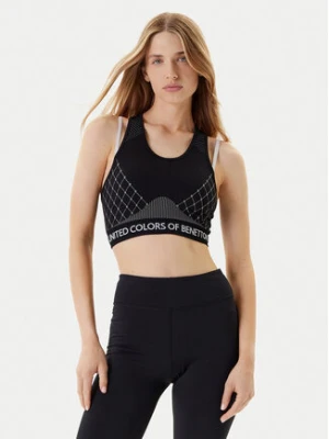 United Colors Of Benetton Biustonosz sportowy 3SW63H00I Czarny