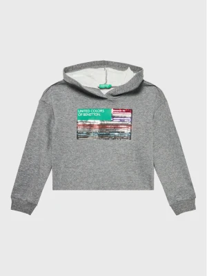 United Colors Of Benetton Bluza 35TMC201N Szary Relaxed Fit