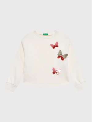 United Colors Of Benetton Bluza 3J68C10AN Écru Regular Fit