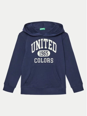 United Colors Of Benetton Bluza 3J68C203N Granatowy Regular Fit