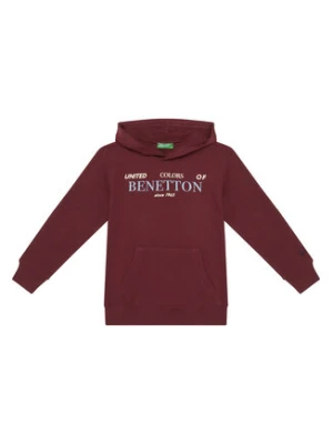 United Colors Of Benetton Bluza 3J68C204V Bordowy Regular Fit