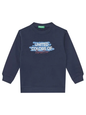 United Colors Of Benetton Bluza 3J70G10JY Granatowy Regular Fit