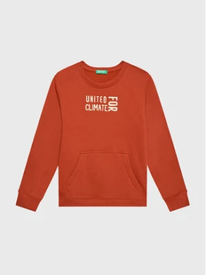 United Colors Of Benetton Bluza 3JLXC107O Czerwony Regular Fit