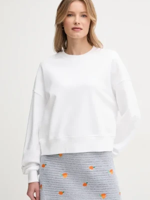 United Colors of Benetton bluza bawełniana damska kolor biały z nadrukiem 3UNID109A