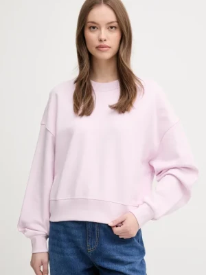 United Colors of Benetton bluza bawełniana damska kolor różowy z nadrukiem 3UNID109A