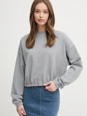 United Colors of Benetton bluza bawełniana damska kolor szary gładka 39BLD109O