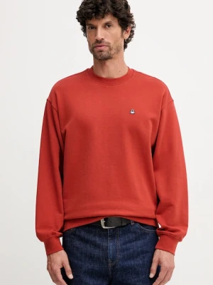 United Colors of Benetton bluza bawełniana męska kolor czerwony gładka 342ZU1093