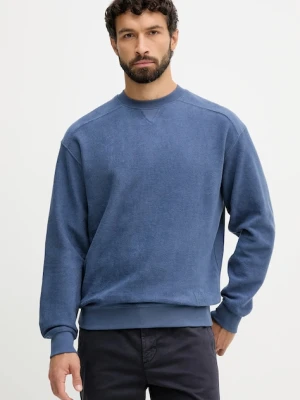 United Colors of Benetton bluza bawełniana męska kolor niebieski gładka 3NMEU109T