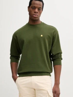 United Colors of Benetton bluza bawełniana męska kolor zielony gładka 342ZU1093
