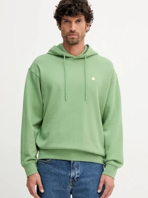 United Colors of Benetton bluza bawełniana męska kolor zielony z kapturem gładka 342ZU201K