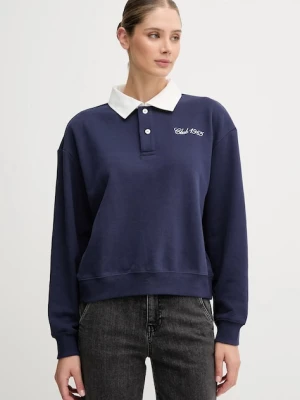 United Colors of Benetton bluza damska kolor granatowy z aplikacją 3WNWD3011