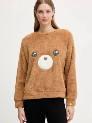 United Colors of Benetton bluza piżamowa damska kolor brązowy 3UKC3M07Z