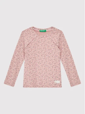 United Colors Of Benetton Bluzka 30J9G104Q Różowy Regular Fit