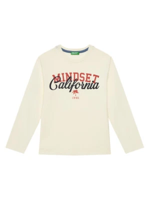 United Colors Of Benetton Bluzka 35RYC10O9 Beżowy Regular Fit