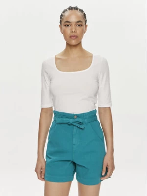 United Colors Of Benetton Bluzka 3903D4014 Biały Slim Fit