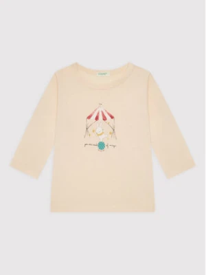 United Colors Of Benetton Bluzka 3ATNA1018 Beżowy Regular Fit