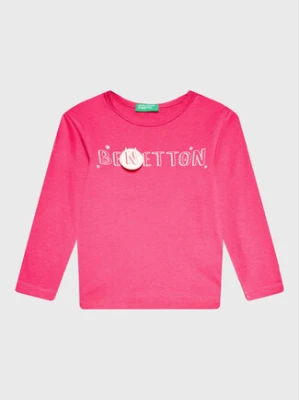 United Colors Of Benetton Bluzka 3ATNG105X Różowy Regular Fit