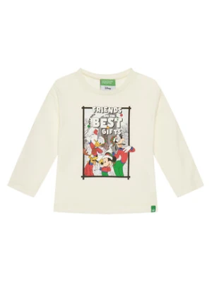 United Colors Of Benetton Bluzka 3ATNG10GP Écru Regular Fit
