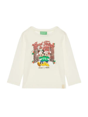 United Colors Of Benetton Bluzka 3ATNG10GQ Écru Regular Fit
