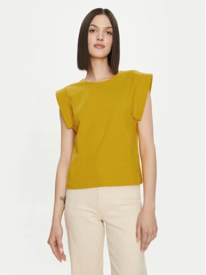United Colors Of Benetton Bluzka 3BL0D1077 Żółty Regular Fit