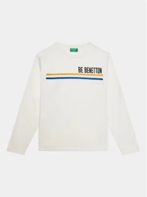 United Colors Of Benetton Bluzka 3I1XC10D7 Biały Regular Fit