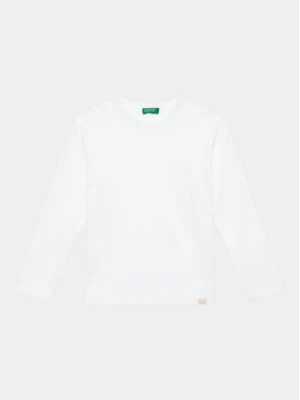 United Colors Of Benetton Bluzka 3I1XC10DB Biały Regular Fit