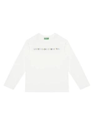 United Colors Of Benetton Bluzka 3I1XC10Q3 Biały Regular Fit