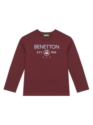United Colors Of Benetton Bluzka 3I1XC10Q3 Bordowy Regular Fit