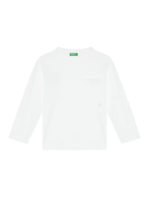 United Colors Of Benetton Bluzka 3I1XC10QS Biały Regular Fit