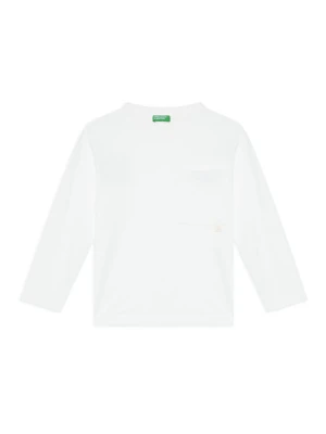 United Colors Of Benetton Bluzka 3I1XC10QS Biały Regular Fit