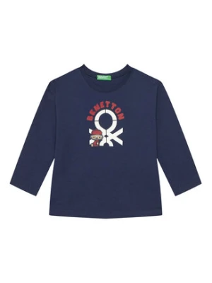 United Colors Of Benetton Bluzka 3I1XG10F2 Granatowy Regular Fit