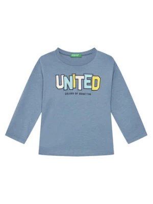 United Colors Of Benetton Bluzka 3I1XG10HS Niebieski Regular Fit